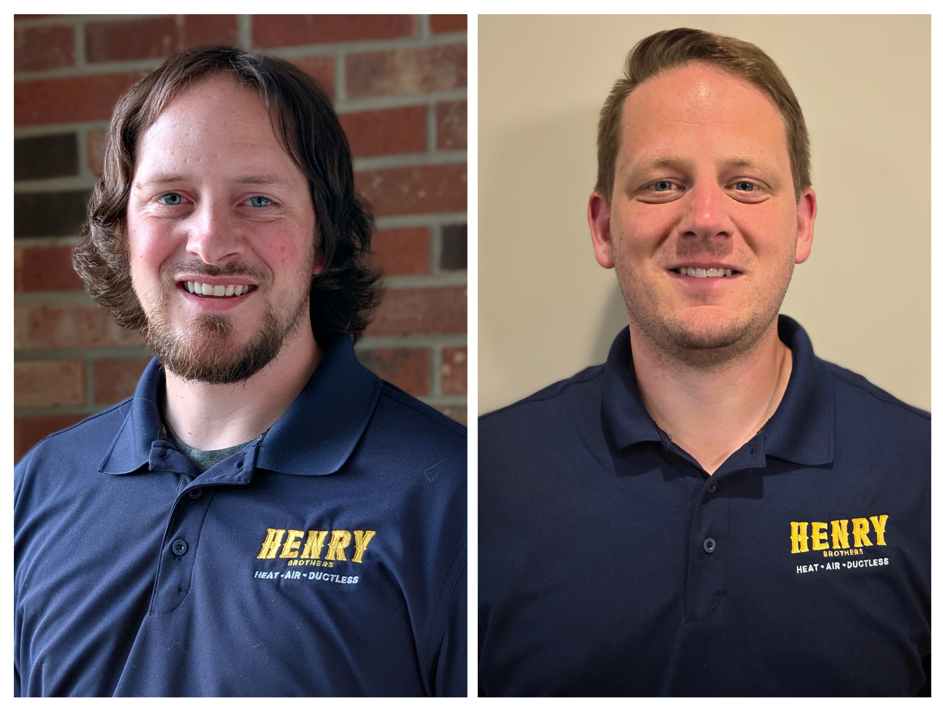 Henry Brothers Heat Air Ductless owners Nick and Justin Henry headshots